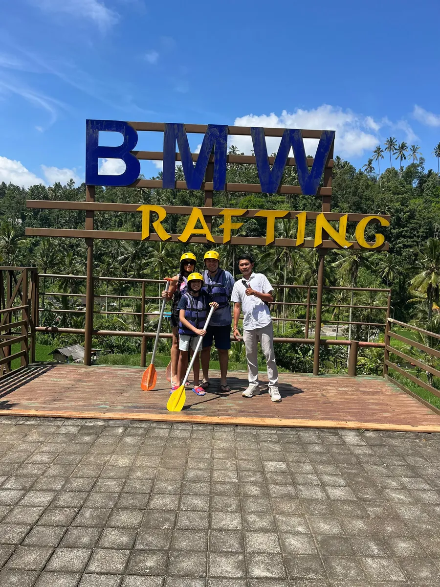 Family with Eka at BMW Rafting